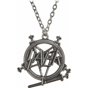 Slayer Pentagram Logo Přívěšek Šedá