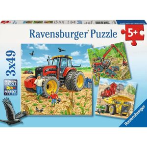 Ravensburger Puzzle Zemědělské stroje 3 x 49 dílů