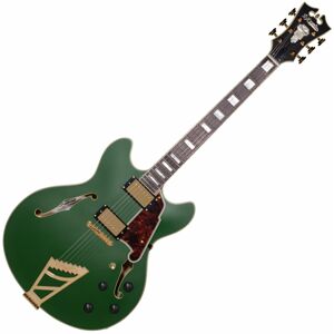 D'Angelico Deluxe DC Stairstep Matte Emerald