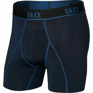 SAXX Kinetic Boxer Brief Navy/City Blue M Fitness spodní prádlo