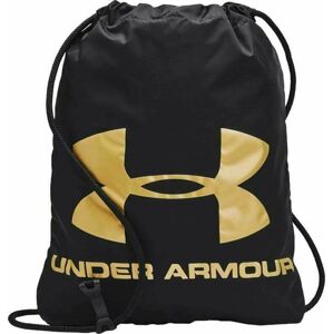 Under Armour UA Ozsee Sackpack Black/Metallic Gold 16 L Kapsa na přezůvky