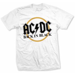 AC/DC Tričko Back in Black Unisex Bílá M