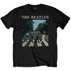 The Beatles Unisex Tee Abbey Road & Logo Black (Retail Pack) M