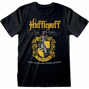 Harry Potter Tričko Hufflepuff Black Crest Černá L