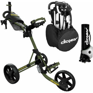 Clicgear Model 4.0 Deluxe SET Matt Army Green Manuální golfové vozíky