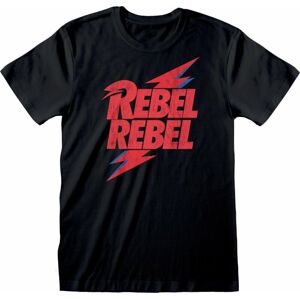 David Bowie Tričko Rebel Rebel Černá XL
