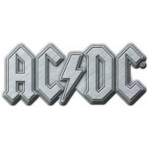 AC/DC Metal Logo Odznak Šedá Hudební odznaky