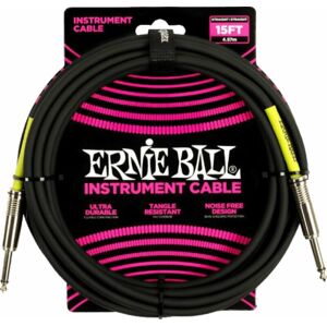 Ernie Ball PVC Straight Straight Inst Cable Černá 4,6 m Rovný - Rovný