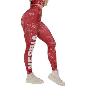 Nebbia Workout Leggings Rough Girl Red L Fitness kalhoty