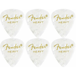 Fender 351 Shape Premium Pick Heavy White Moto 6 Pack