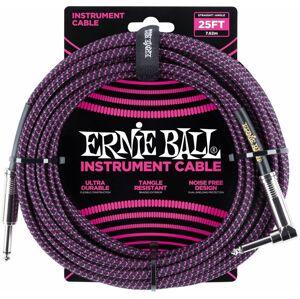 Ernie Ball P06068 Černá-Fialová 7,5 m Rovný - Lomený