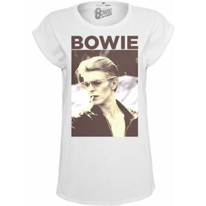 David Bowie Tričko Logo M Bílá