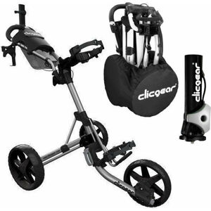 Clicgear Model 4.0 Deluxe SET Matt Silver Manuální golfové vozíky