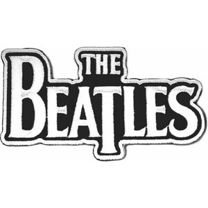 The Beatles Drop T Logo Nášivka Bílá-Černá