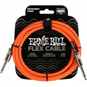Ernie Ball Flex Instrument Cable Straight/Straight Oranžová 3 m Rovný - Rovný