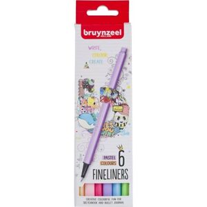 Bruynzeel Fineliner Pastel 6 Multicolour
