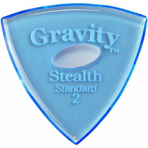 Gravity Picks GSSS2PE Stealth Standard 2.0mm Polished w/ Elipse Blue