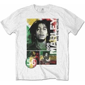 Bob Marley Tričko 56 Hope Road Rasta M Bílá