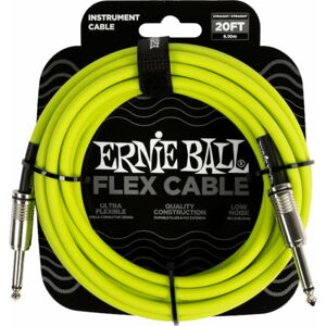Ernie Ball Flex Instrument Cable Straight/Straight Zelená 6 m Rovný - Rovný