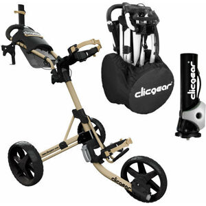 Clicgear Model 4.0 Deluxe SET Matt Army Brown Manuální golfové vozíky
