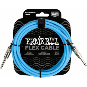 Ernie Ball Flex Instrument Cable Straight/Straight Modrá 3 m Rovný - Rovný