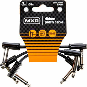 Dunlop MXR 3PDCPR03 Ribbon Patch Cable 3 Pack Černá 8 cm Lomený - Lomený