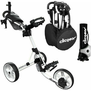 Clicgear Model 4.0 Deluxe SET Matt White Manuální golfové vozíky