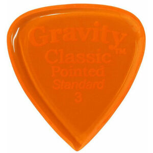 Gravity Picks GCPS3P Classic Pointed Standard 3.0mm Polished Orange