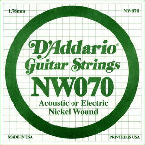 D'Addario NW 070 Samostatná struna pro kytaru