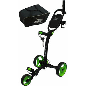 Axglo TriLite 3-Wheel Trolley SET Black/Green Manuální golfové vozíky