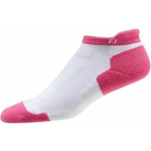 Footjoy Techsof Socks Rolltab Womens Ponožky White Pink/Blanc Rose S